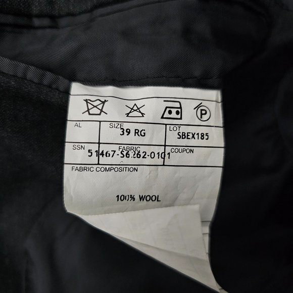 Jos. A. Bank 39R Gray Solid 2-Button Sport Coat Blazer Jacket B771 - Picture 11 of 11
